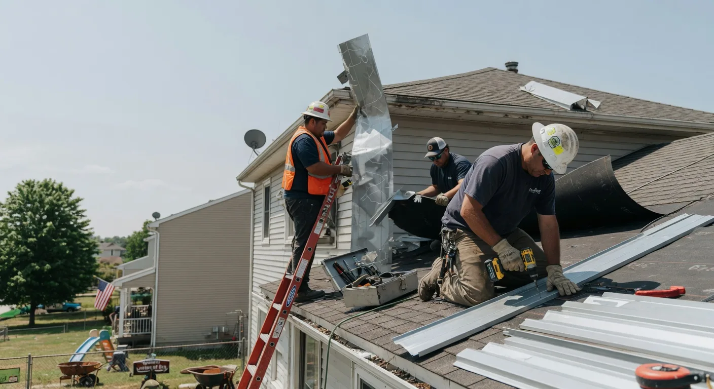 Storm Damage Metal Roof Repair in Tehuacana, TX